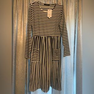Black and white striped dress from Amazon brand new never been worn.